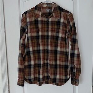 Carhartt plaid button down front long sleeve shirt XS 0/2